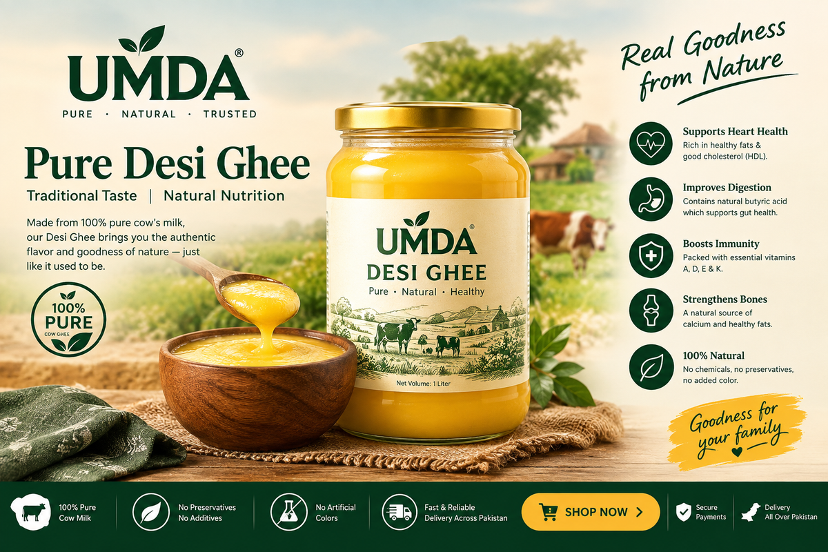 UMDA Pure Desi Ghee – Premium Desi Ghee in Pakistan